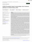 Research paper thumbnail of COVID-19 pandemic impact on gynecologic cancer treatment pathways in a Finnish tertiary center