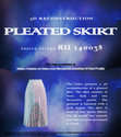 Research paper thumbnail of PLEATED SKIRT. 3D MODEL. DESIGN PATENT RU 140038. VIDEO