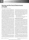 Research paper thumbnail of Nursing and the Social Determinants of Health