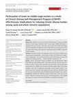 Research paper thumbnail of Participation of lower‐to‐middle wage workers in a study of Chronic Disease Self‐Management Program (CDSMP) effectiveness: Implications for reducing chronic disease burden among racial and ethnic minority populations