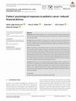 Research paper thumbnail of Fathers' psychological responses to pediatric cancer–induced financial distress