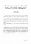 Research paper thumbnail of "Entre las lenguas de fuego del río Bravo y el río Suchiate". Crisis sistémica y migración en Libro centroamericano de los muertos de Balam Rodrigo