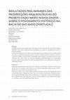 Research paper thumbnail of Resultados preliminares das prospecções arqueológicas do projeto Sado-Meso: novos dados sobre o povoamento histórico na bacia do rio Sado (Portugal)