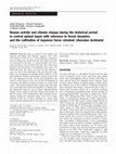 Research paper thumbnail of Human activity and climate change during the historical period in central upland Japan with reference to forest dynamics and the cultivation of Japanese horse chestnut (Aesculus turbinata)