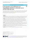 Research paper thumbnail of Cell migration and proliferation are regulated by miR-26a in colorectal cancer via the PTEN–AKT axis