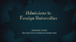 Research paper thumbnail of Admissions in US Universities