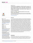 Research paper thumbnail of Preliminary validation of the Dutch version of the Posttraumatic stress disorder checklist for DSM-5 (PCL-5) after traumatic brain injury in a civilian population