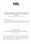 Research paper thumbnail of Portfolio Management in Double Unknown Situations: Technological Platforms and the Role of Cross-Application Managers