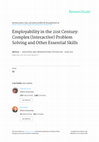 Research paper thumbnail of Employability in the 21st Century: Complex (Interactive) Problem Solving and Other Essential Skills