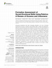 Research paper thumbnail of Formative Assessment of Social-Emotional Skills Using Rubrics: A Review of Knowns and Unknowns