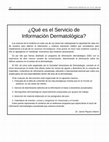 Research paper thumbnail of ¿Qué es el Servicio de Información Dermatológica?