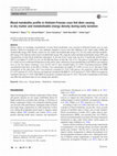 Research paper thumbnail of Blood metabolite profile in Holstein-Friesian cows fed diets varying in dry matter and metabolizable energy density during early lactation