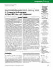 Research paper thumbnail of ENCOPREVENIMSS 2003, 2004 y 2005 2. Avances en los Programas de Salud del Niño y del Adolescente