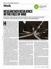 Research paper thumbnail of The Israel–Hamas conflict one year on: researcher resilience in the face of war