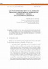 Research paper thumbnail of Las funciones del mito en el Derecho Moderno. Norma básica, dominación, progreso y ciencia en las nociones jurídicas