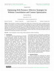 Research paper thumbnail of Optimizing Web Presence: Effective Strategies for Website Consolidation and Content Optimization