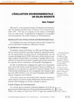 Research paper thumbnail of L'évaluation environnementale: un bilan modeste