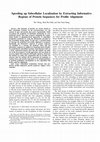 Research paper thumbnail of Speeding up subcellular localization by extracting informative regions of protein sequences for profile alignment