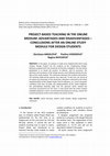 Research paper thumbnail of Project-Based Teaching in the Online Medium: Advantages and Disadvantages – Conclusions after an Online Study Module for Design Students