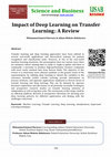 Research paper thumbnail of Impact of Deep Learning on Transfer Learning : A Review