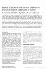 Research paper thumbnail of Effects of alumina and zirconia addition on transformation of andalusite to mullite