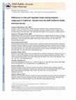 Research paper thumbnail of Differences in Fruit and Vegetable Intake among Hispanic Subgroups in California: Results from the 2005 California Health Interview Survey