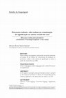 Research paper thumbnail of Processos verbais e não-verbais na constituição da significação na afasia: estudo de caso (Processes verbal and nonverbal in constitution of meaning in aphasia: a case study)