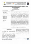 Research paper thumbnail of Automation in Distributed Shared Memory Testing for Multi-Processor Systems