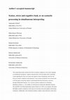 Research paper thumbnail of Syntax, stress and cognitive load, or on syntactic processing in simultaneous interpreting