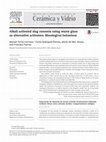 Research paper thumbnail of Alkali activated slag cements using waste glass as alternative activators. Rheological behaviour