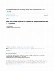 Research paper thumbnail of Past and Current Trends in the Evolution of Design Protection Law - A Comment