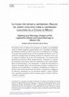 Research paper thumbnail of La pugna por definir el matrimonio. Análisis del debate legislativo sobre el matrimonio igualitario en la Ciudad de México