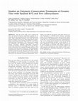 Research paper thumbnail of Studies on polymeric conservation treatments of ceramic tiles with Paraloid B‐72 and two alkoxysilanes