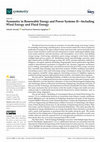 Research paper thumbnail of Symmetry in Renewable Energy and Power Systems II—Including Wind Energy and Fluid Energy