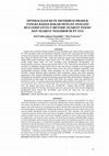 Research paper thumbnail of Optimalisasi Rute Distribusi Produk Tangki Bahan Bakar Dengan Analisis Bullwhip Effect Metode Nearest Insert Dan Nearest Neighbor DI PT Xyz