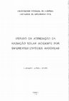 Research paper thumbnail of Estudo da atenuação da radiação solar incidente por diferentes especies arboreas