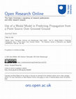 Research paper thumbnail of Use of a Modal Model in Predicting Propagation from a Point Source Over Grooved Ground