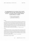 Research paper thumbnail of El barbarismo de las masas visto desde la perspectiva de tres "pensadores de lo social": Gustave Le Bon, Georg Simmel y José Ortega y Gasset