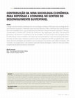 Research paper thumbnail of Contribuição da nova sociologia econômica para repensar a economia no sentido do desenvolvimento sustentável