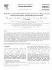 Research paper thumbnail of Hydrolysis of Ca-deficient hydroxyapatite precursors in the presence of alanine-functionalized polyphosphazene nanofibers