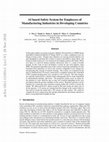 Research paper thumbnail of AI based Safety System for Employees of Manufacturing Industries in Developing Countries