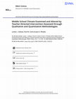 Research paper thumbnail of Middle School Climate Examined and Altered by Teacher-Directed Intervention Assessed through Qualitative and Quantitative Methodologies