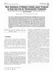 Research paper thumbnail of Wear Resistance of Niobium Carbide Layers Produced on Gray Cast Iron by Thermoreactive Treatments