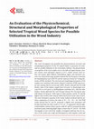 Research paper thumbnail of An Evaluation of the Physicochemical, Structural and Morphological Properties of Selected Tropical Wood Species for Possible Utilization in the Wood Industry