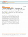 Research paper thumbnail of Lipidomic and biophysical homeostasis of mammalian membranes counteracts dietary lipid perturbations to maintain cellular fitness