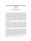 Research paper thumbnail of Editorial: Sparzeiten in Bibliotheken / Austerity for libraries