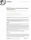 Research paper thumbnail of Efficacy of the Cervical Vertebral Maturation Method: A Systematic Review