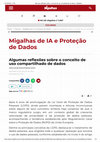 Research paper thumbnail of Algumas reflexões sobre o conceito de uso compartilhado de dados