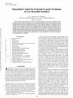 Research paper thumbnail of Separation Control by External Acoustic Excitation at Low Reynolds Numbers