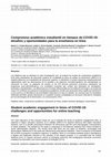 Research paper thumbnail of Compromiso académico estudiantil en tiempos de COVID-19: desafíos y oportunidades para la enseñanza en línea